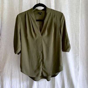 Mossimo Olive Green 3/4 Sleeve Blouse